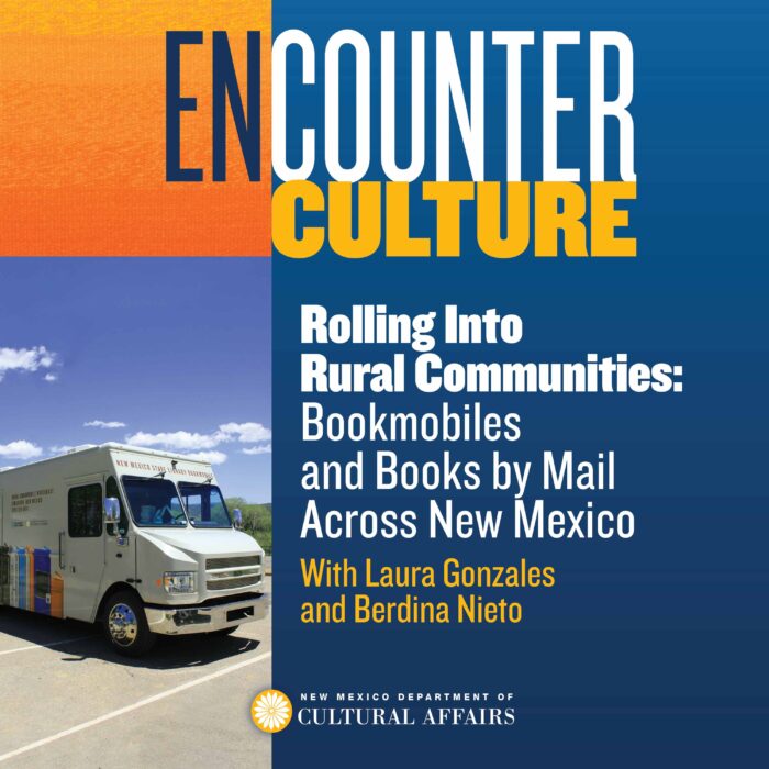 Encounter Culture podcast cover image - branding and image of mobile library