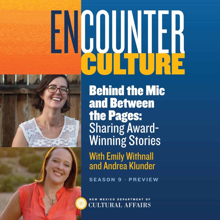 podcast cover art featuring color portraits of editor and podcast producer